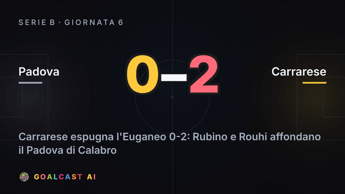 Padova 0-2 Carrarese