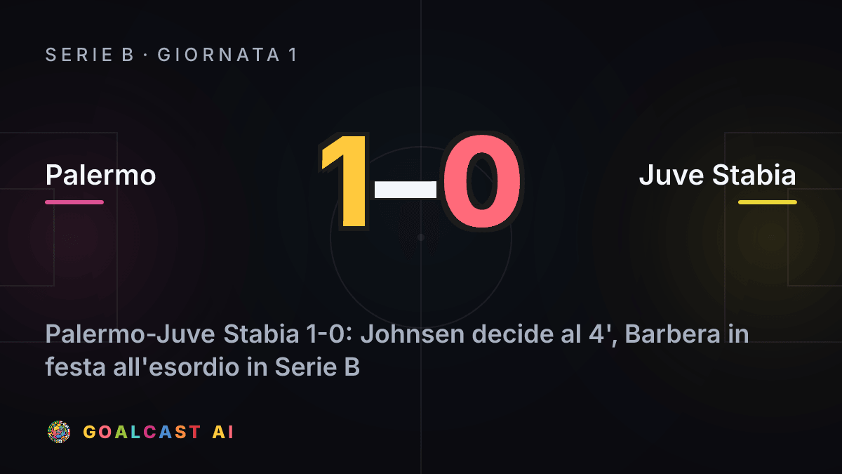 Palermo 1-0 Juve Stabia: la card della sintesi