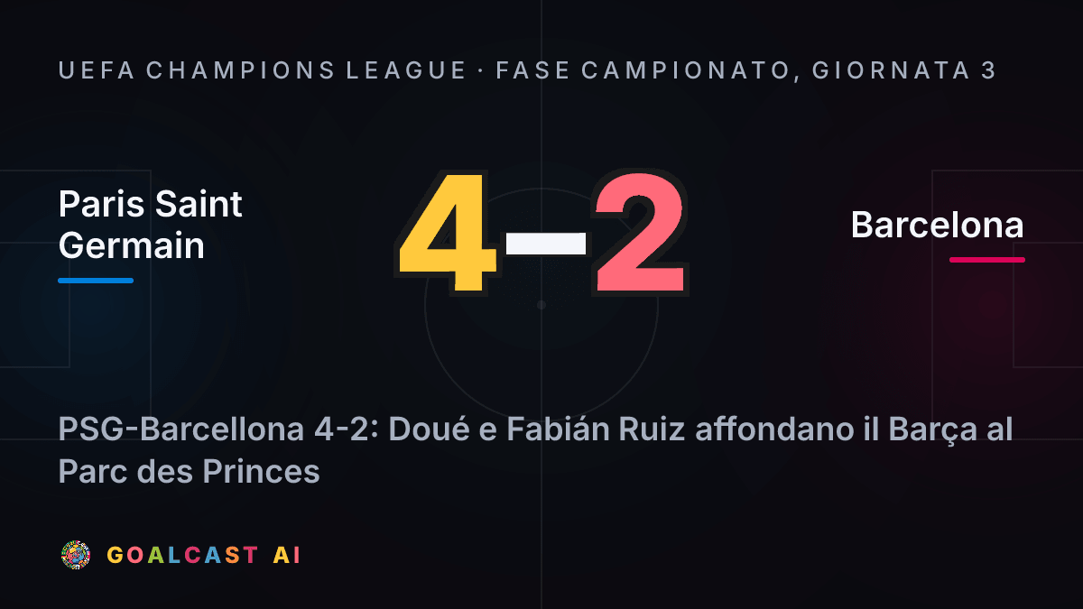Paris Saint Germain 4-2 Barcelona