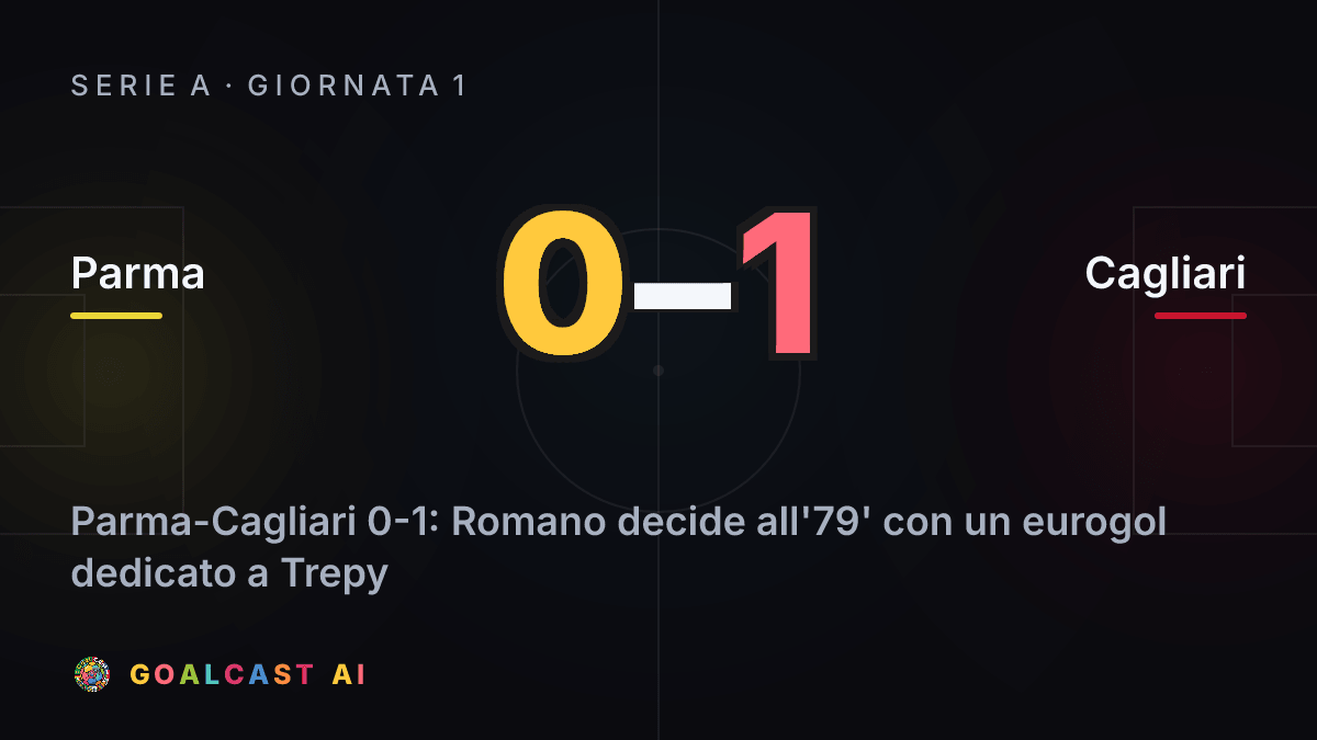 Parma 0-1 Cagliari: la card della sintesi