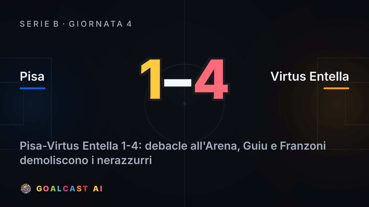 Pisa 1-4 Virtus Entella