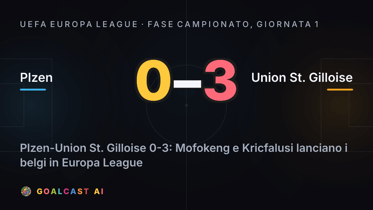 Plzen 0-3 Union St. Gilloise