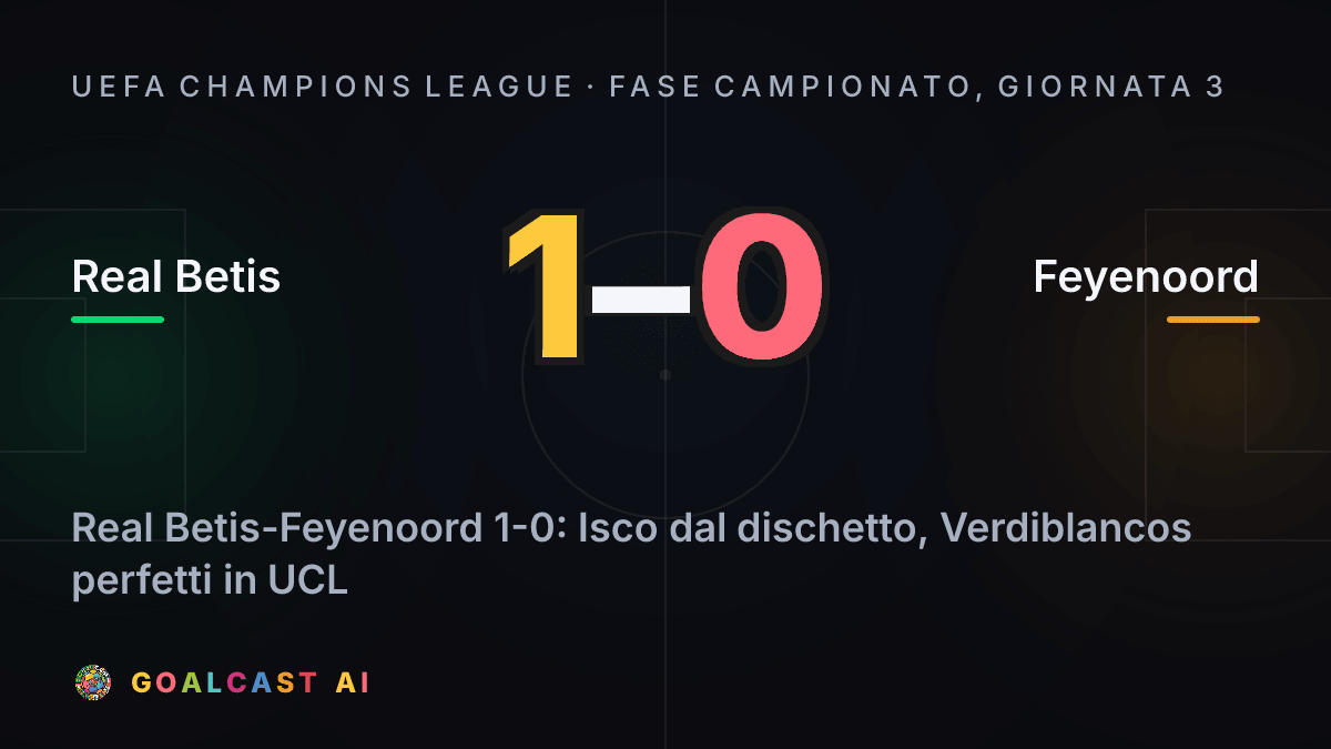 Real Betis 1-0 Feyenoord
