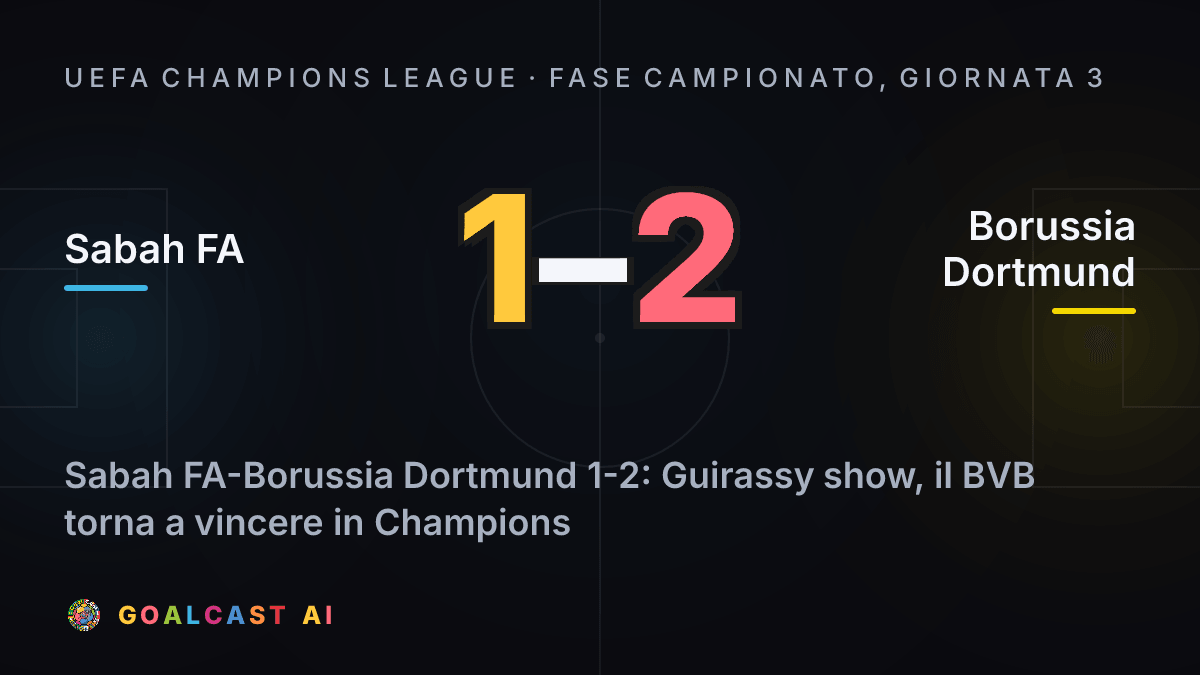 Sabah FA 1-2 Borussia Dortmund