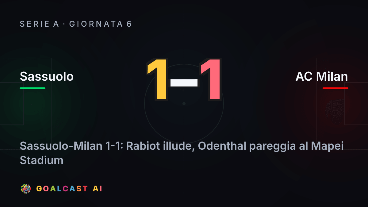 Sassuolo 1-1 AC Milan