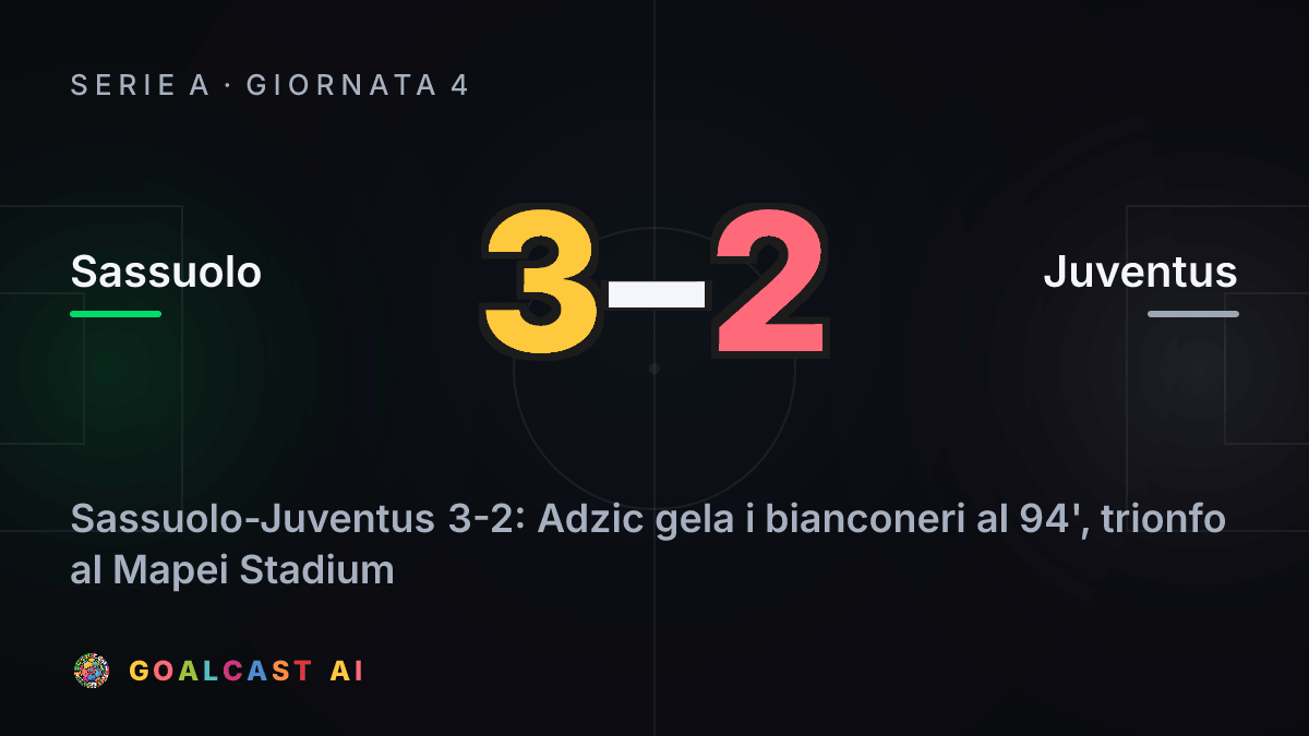 Sassuolo 3-2 Juventus