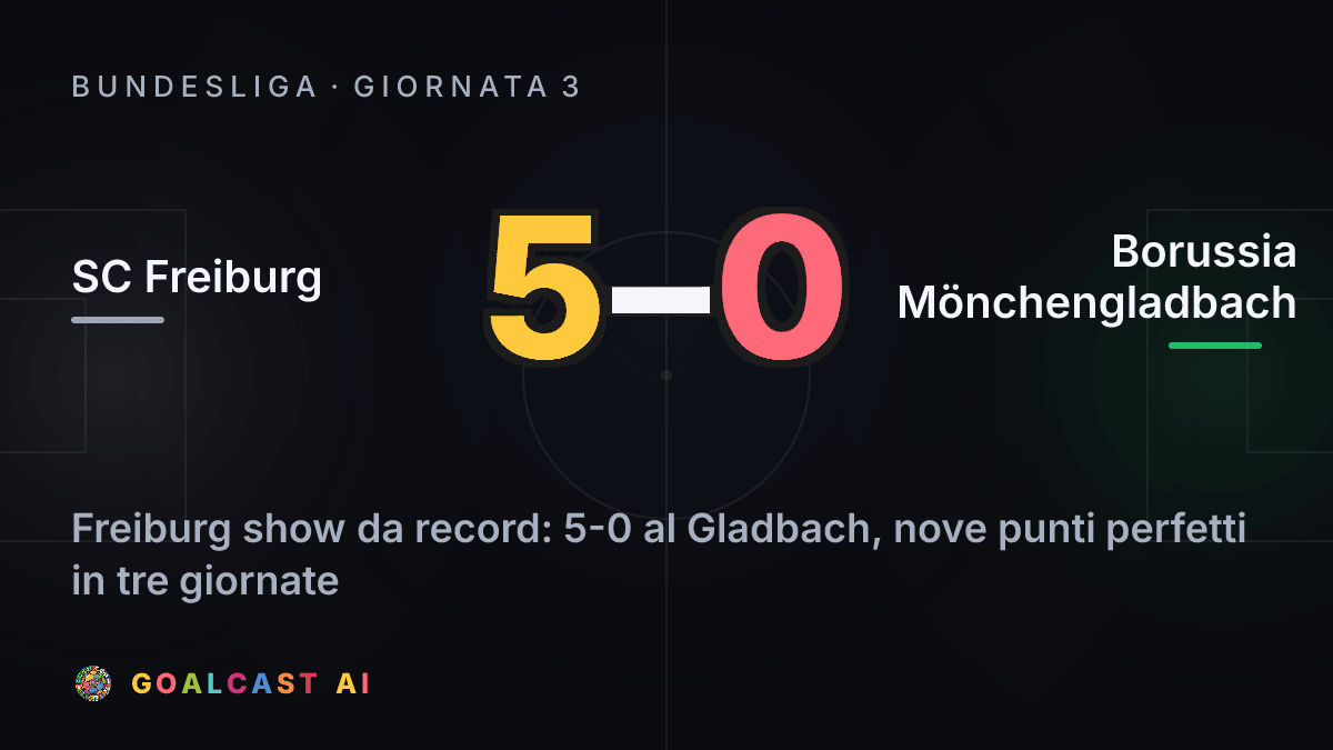 SC Freiburg 5-0 Borussia Mönchengladbach