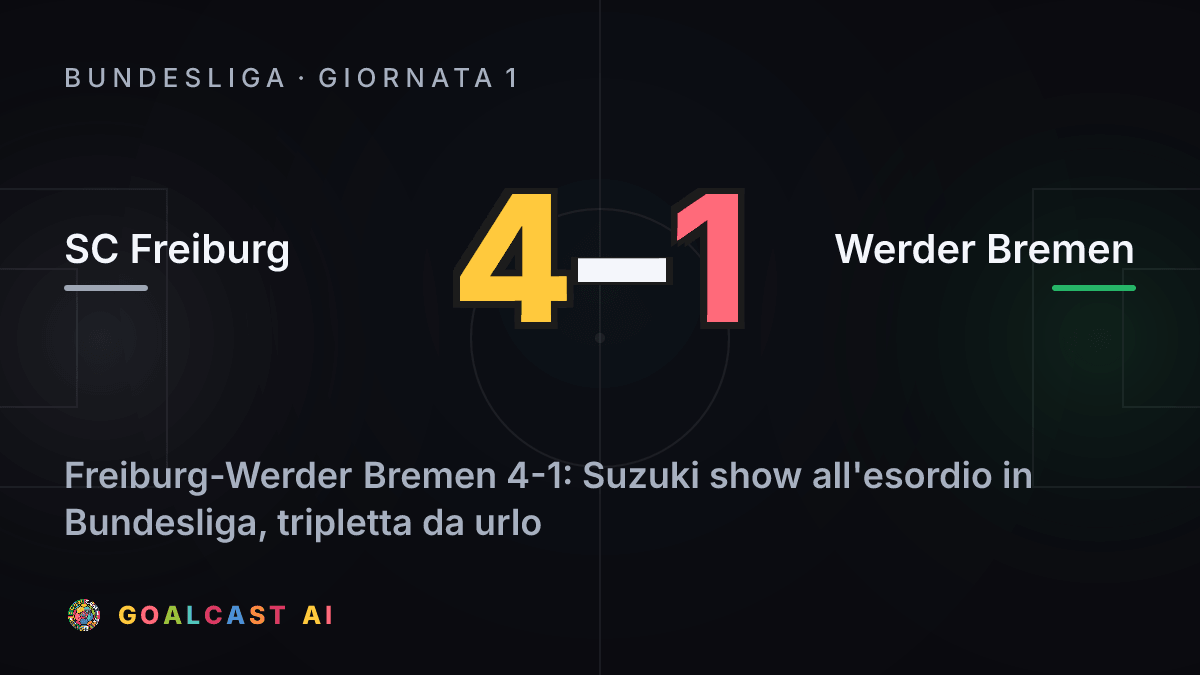 SC Freiburg 4-1 Werder Bremen: la card della sintesi