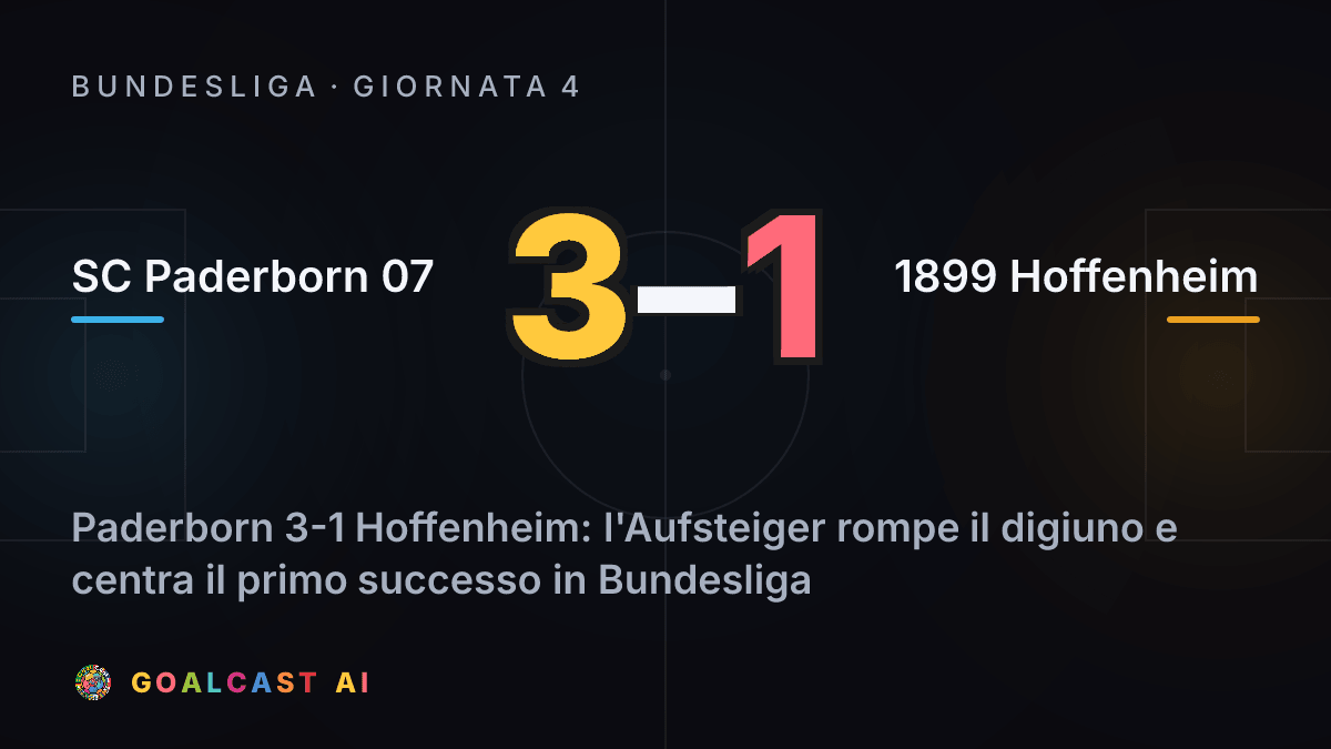 SC Paderborn 07 3-1 1899 Hoffenheim