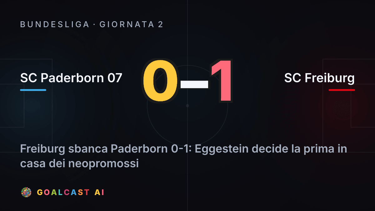 SC Paderborn 07 0-1 SC Freiburg: la card della sintesi