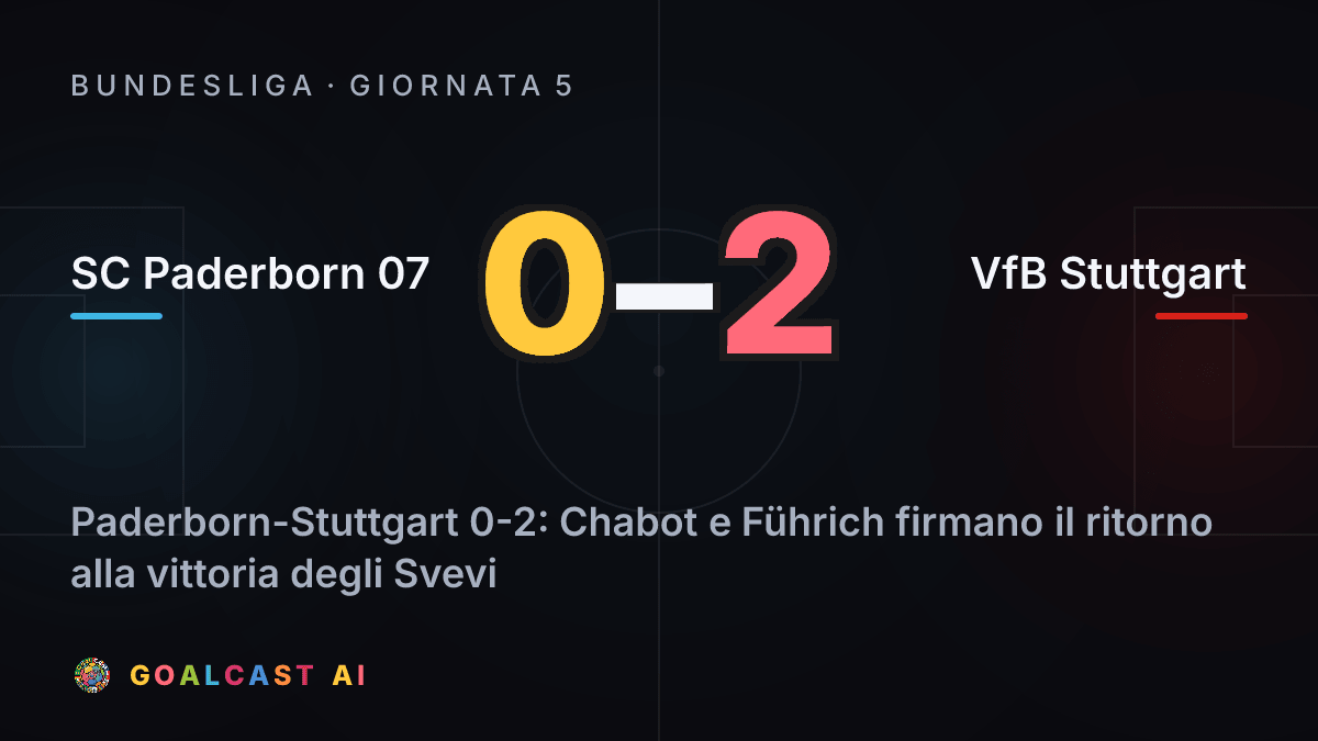 SC Paderborn 07 0-2 VfB Stuttgart