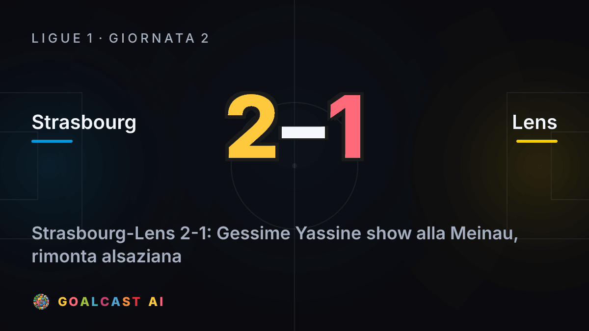 Strasbourg 2-1 Lens: la card della sintesi