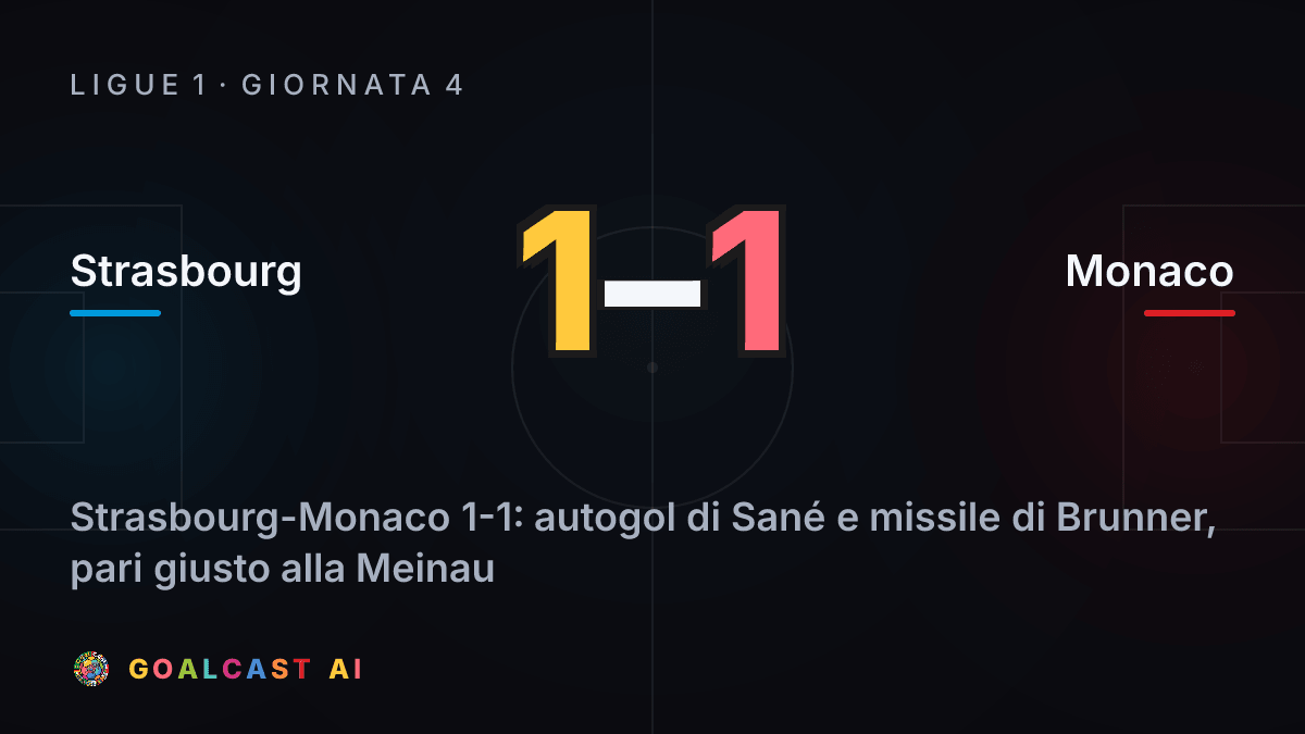 Strasbourg 1-1 Monaco