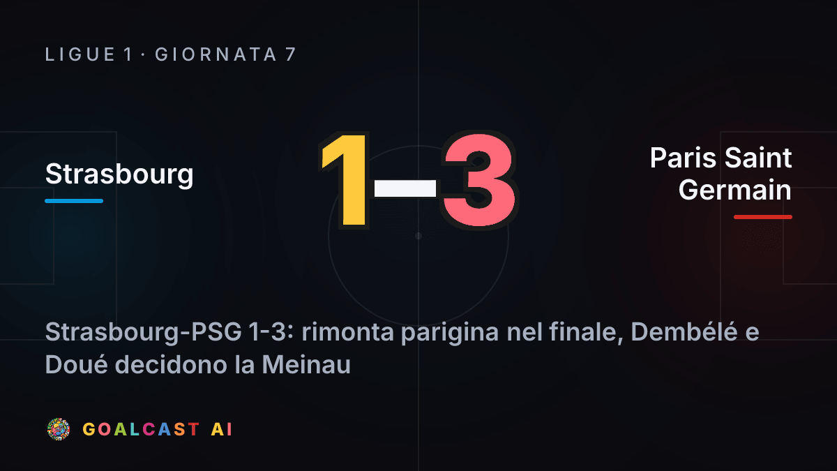 Strasbourg 1-3 Paris Saint Germain