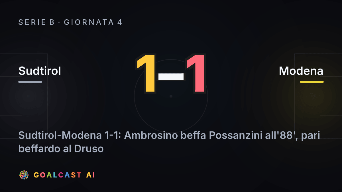 Sudtirol 1-1 Modena