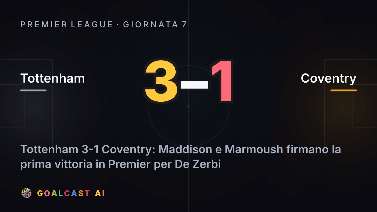 Tottenham 3-1 Coventry