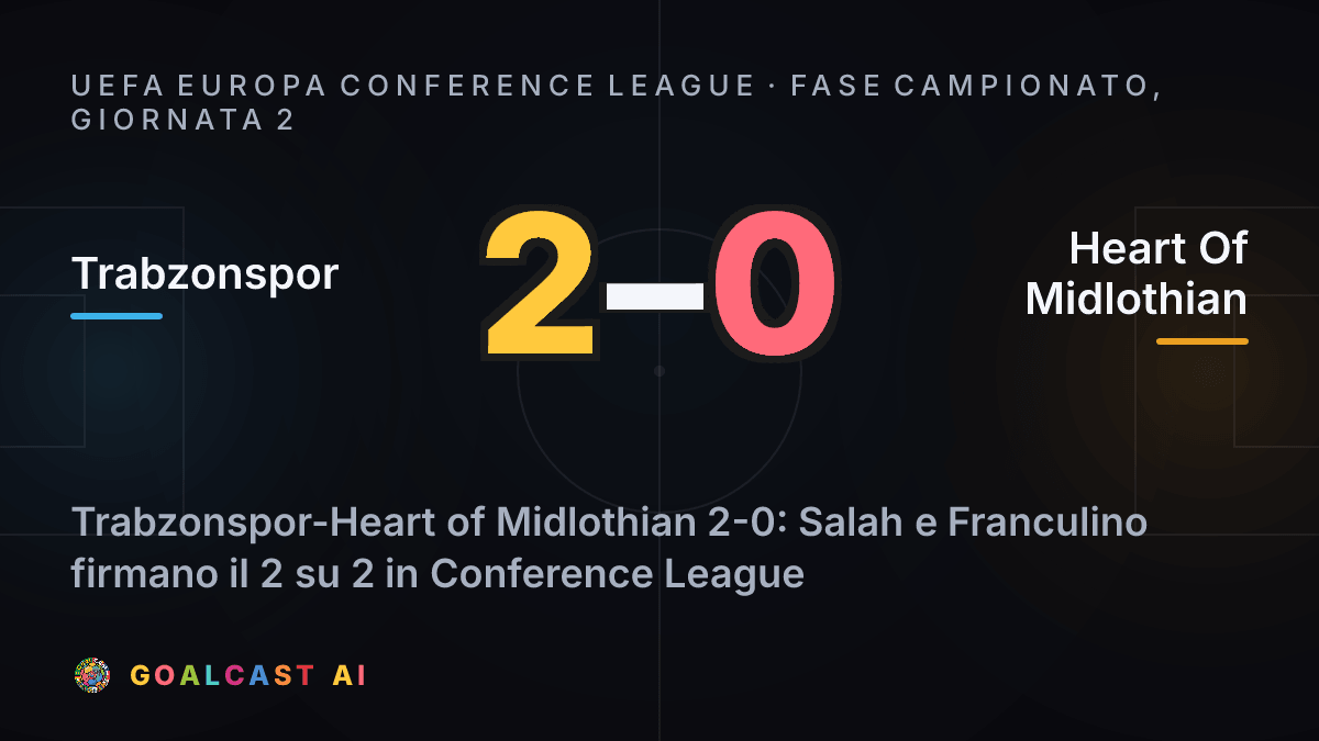 Trabzonspor 2-0 Heart Of Midlothian
