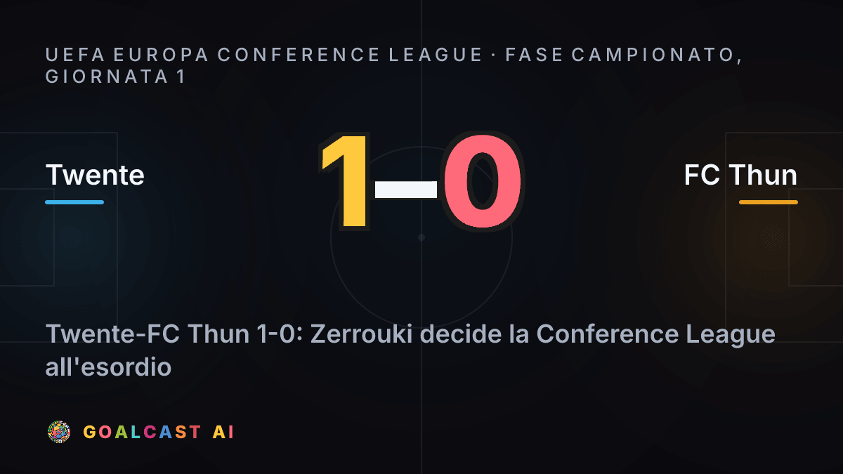 Twente 1-0 FC Thun: la card della sintesi