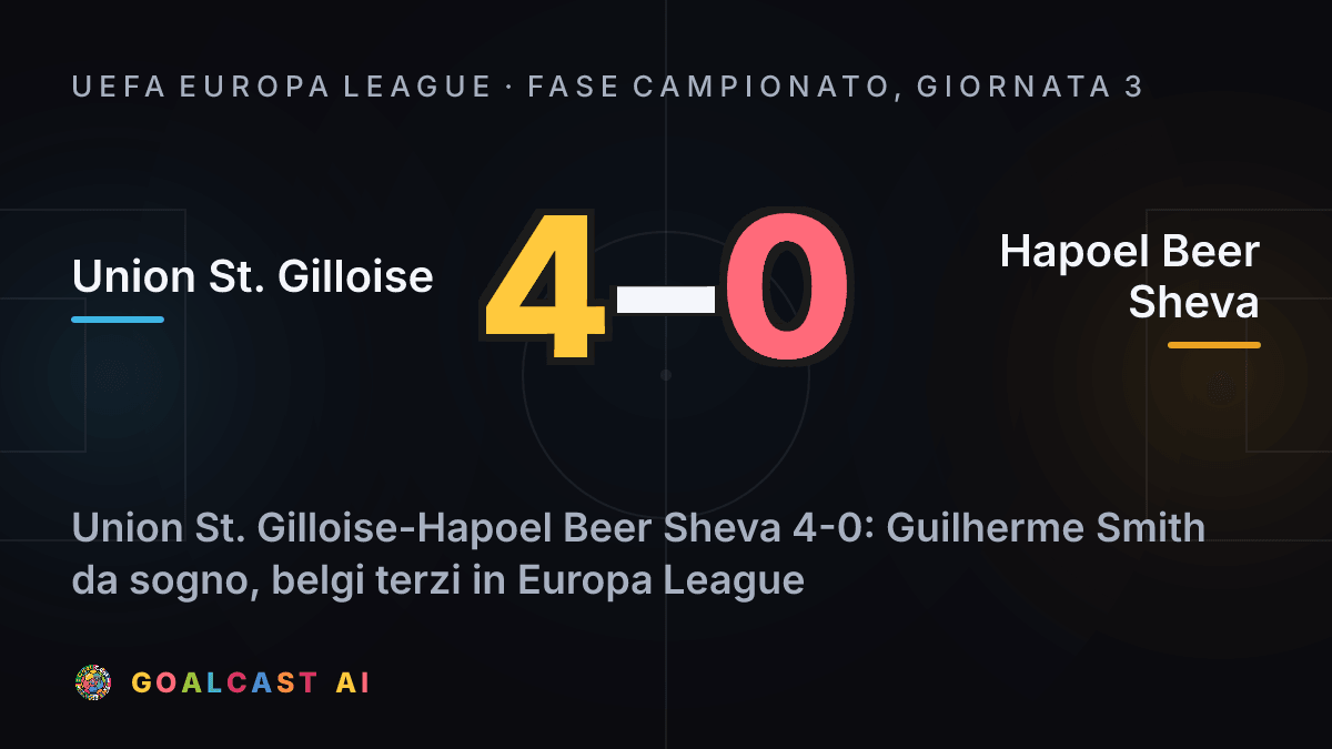 Union St. Gilloise 4-0 Hapoel Beer Sheva