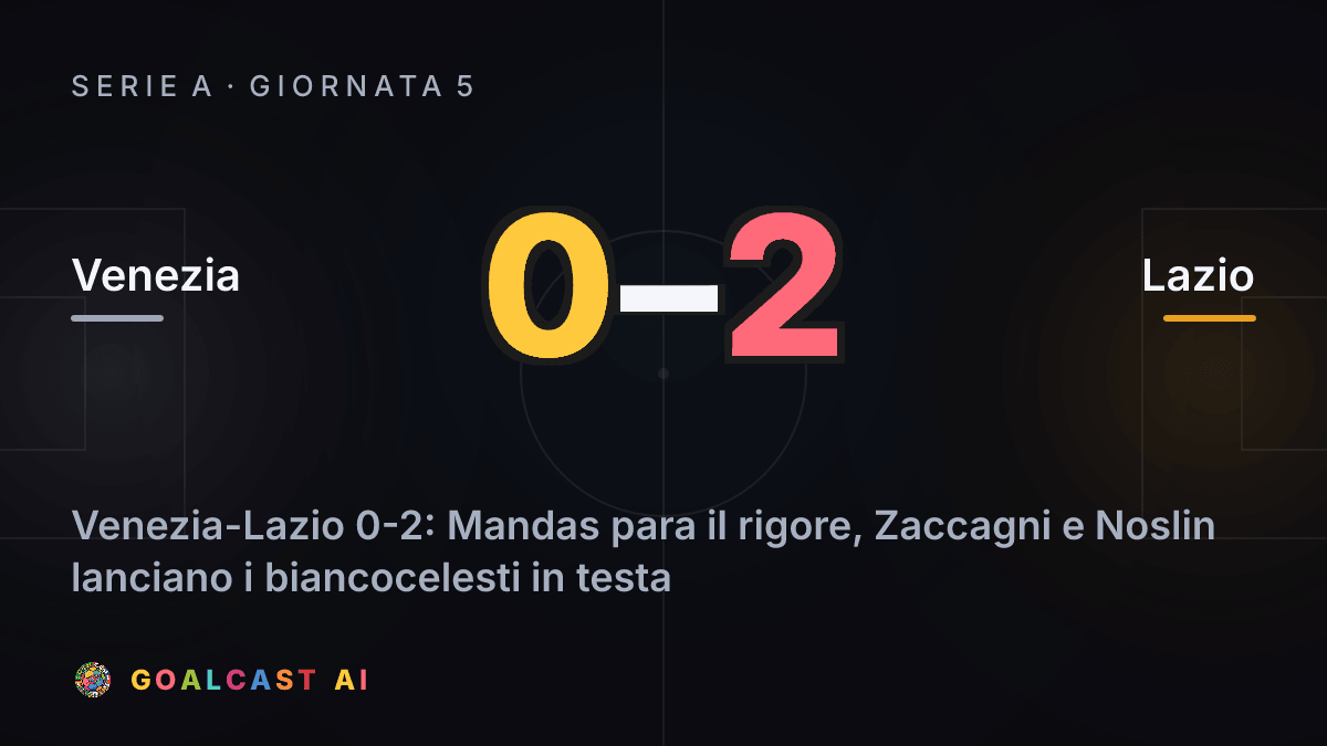 Venezia 0-2 Lazio