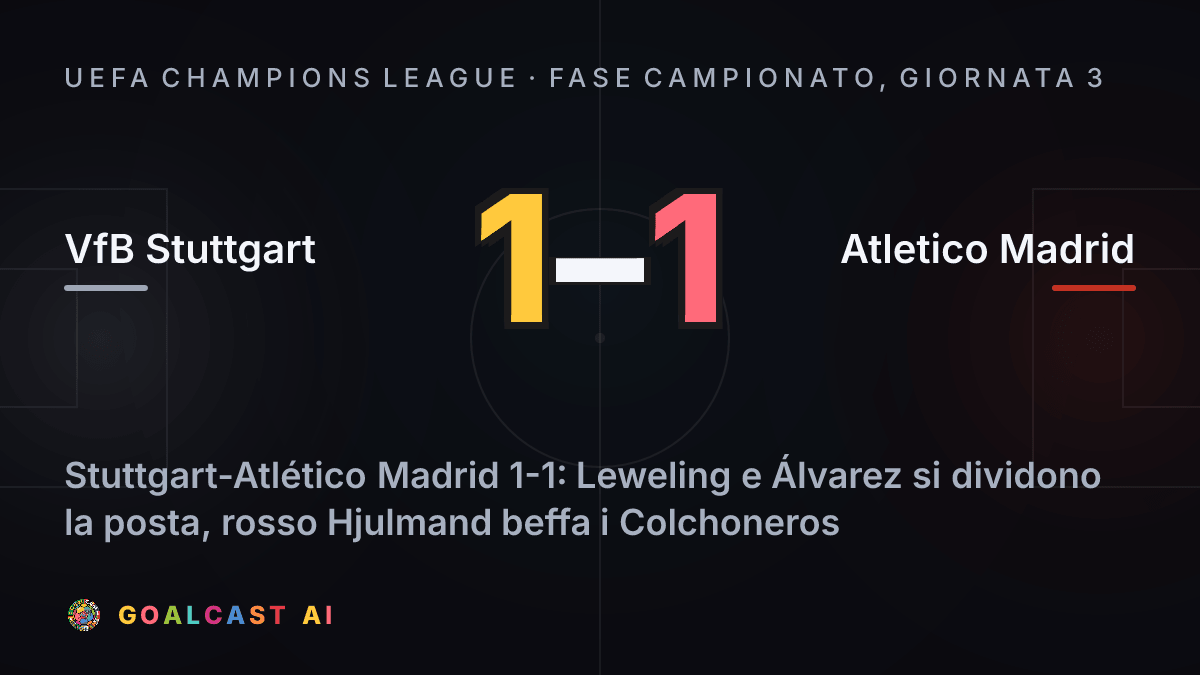 VfB Stuttgart 1-1 Atletico Madrid