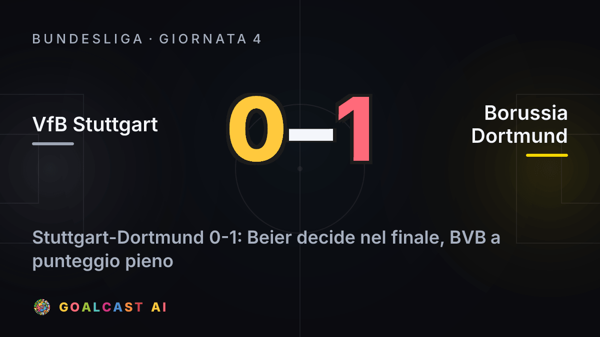VfB Stuttgart 0-1 Borussia Dortmund