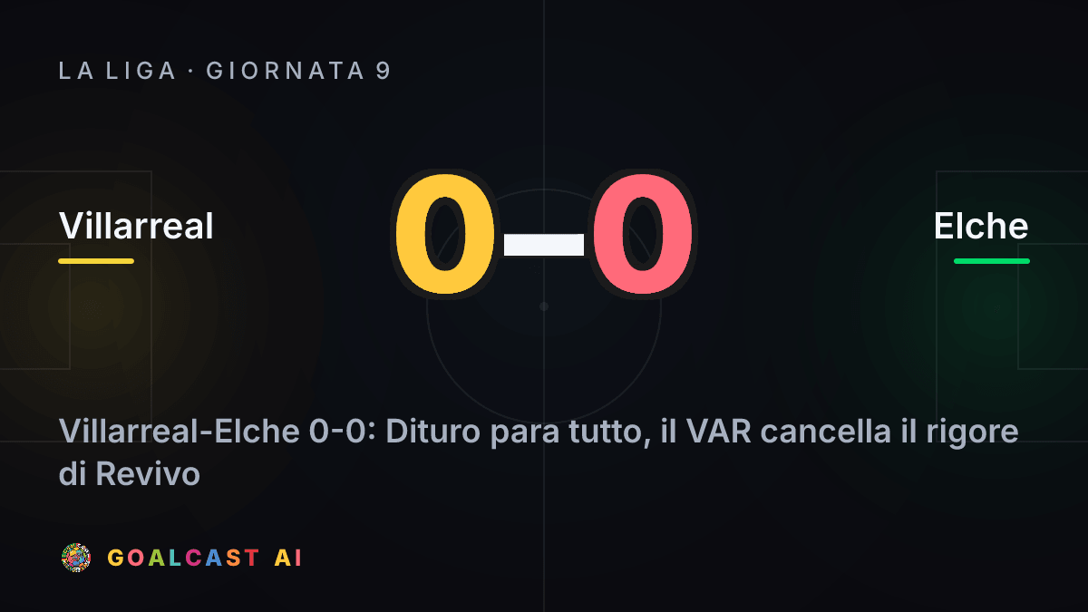 Villarreal 0-0 Elche