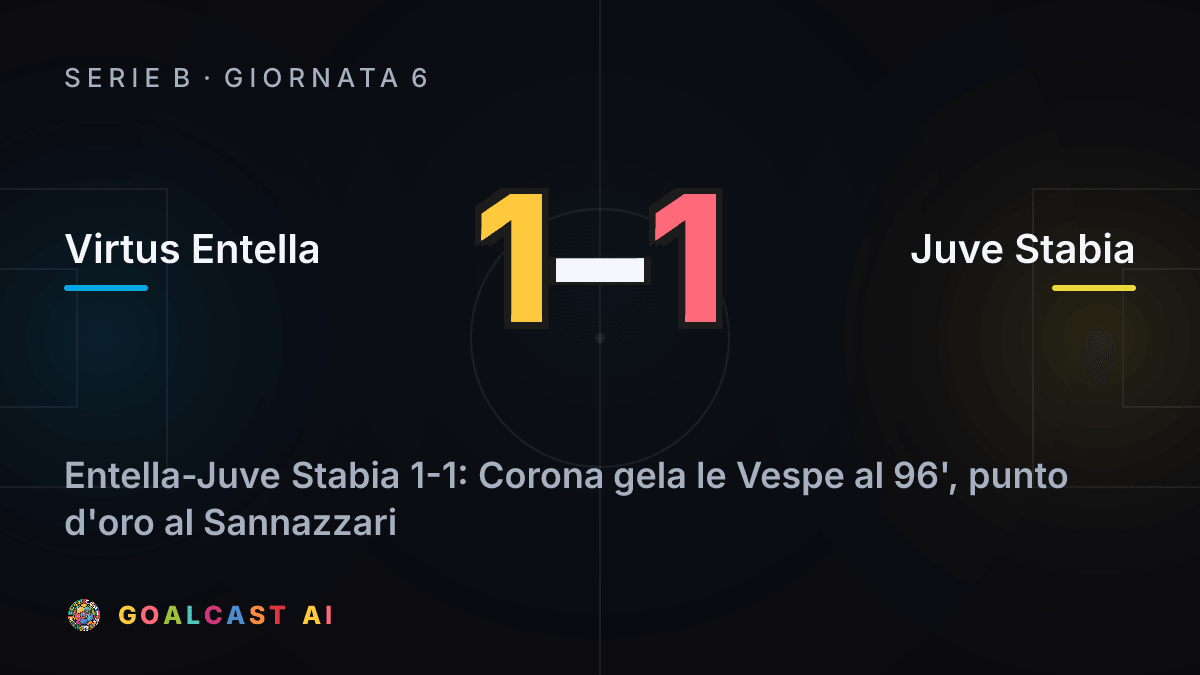 Virtus Entella 1-1 Juve Stabia