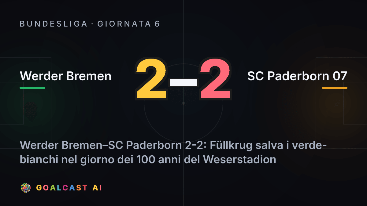 Werder Bremen 2-2 SC Paderborn 07